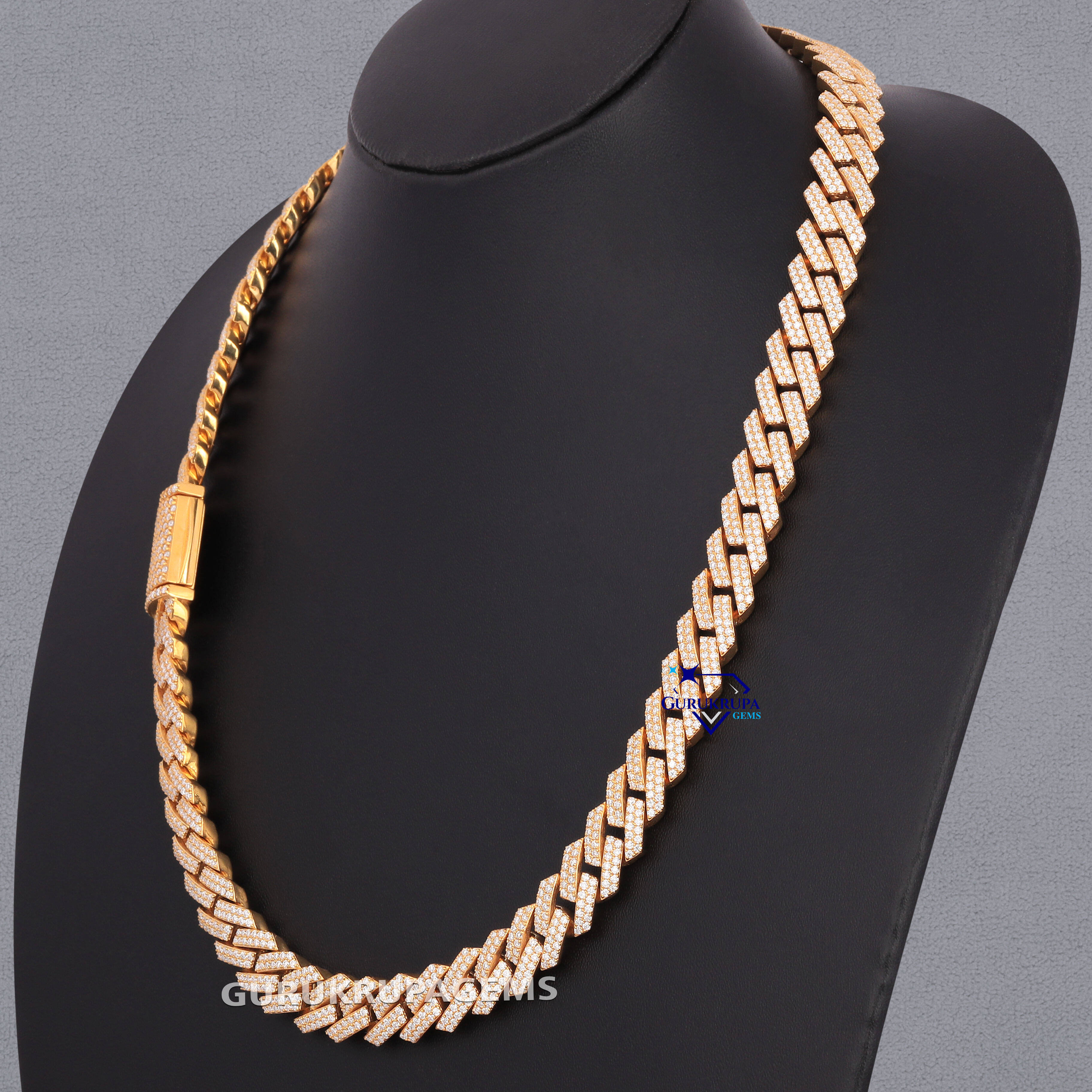 Top Quality Iced Out Chain 20MM VVS Moissanite Diamond Cuban Link Chain Miami Hip Hop Big Lock Chain With 925 Sterling Silver