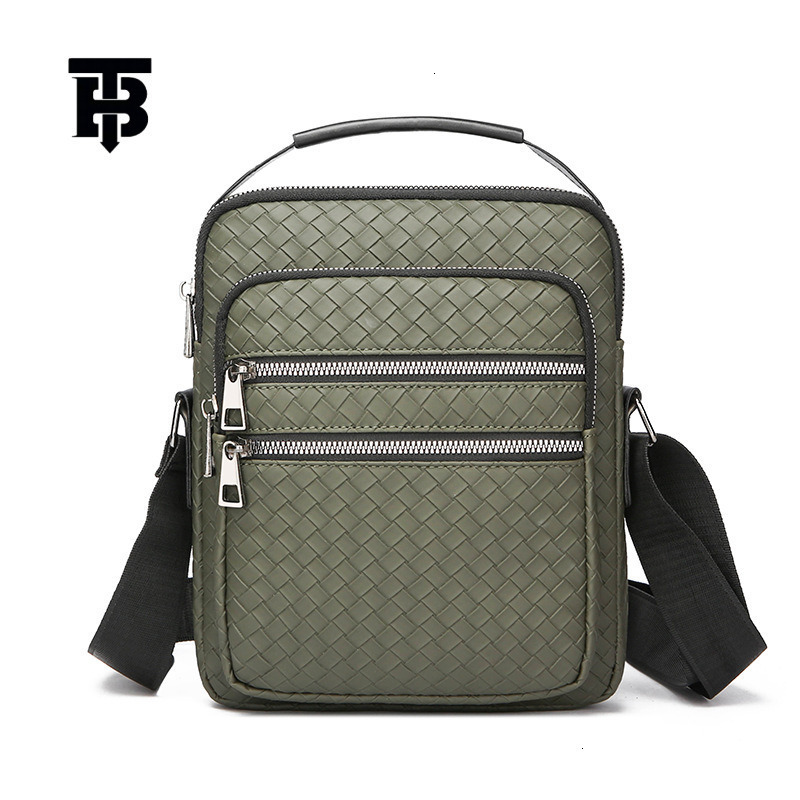 Designer Bag Men's Bag Luxury Bag New Crossbody Bag Simple Plaid Casual Fashion Trendy Shoulder Bag Business Commuter Office Worker Men's Ba