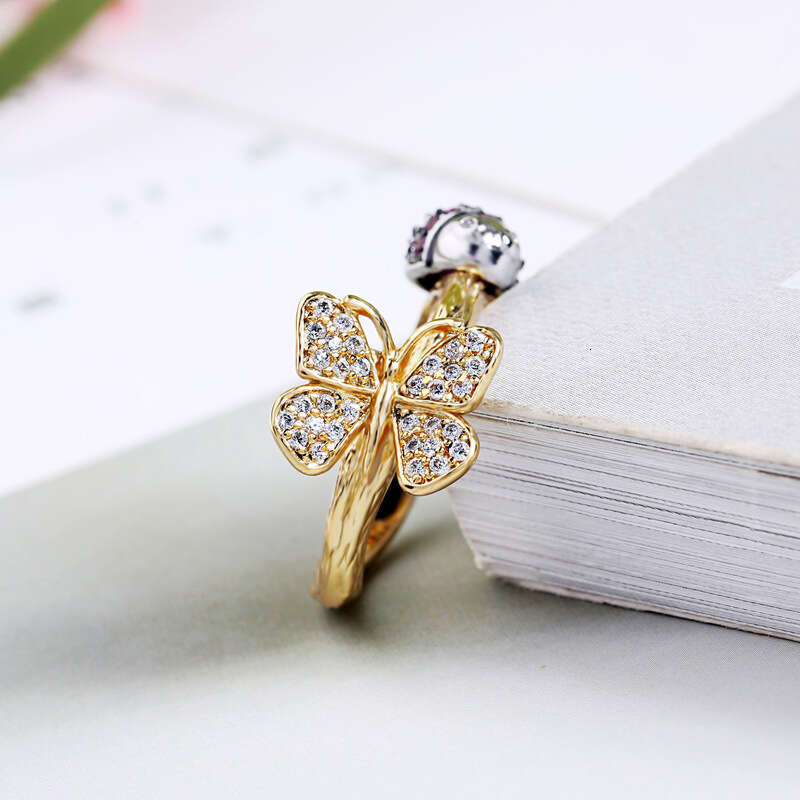 DHpet Fashion - Creative Butterfly & Ladybug Rings for Women in Korean Style