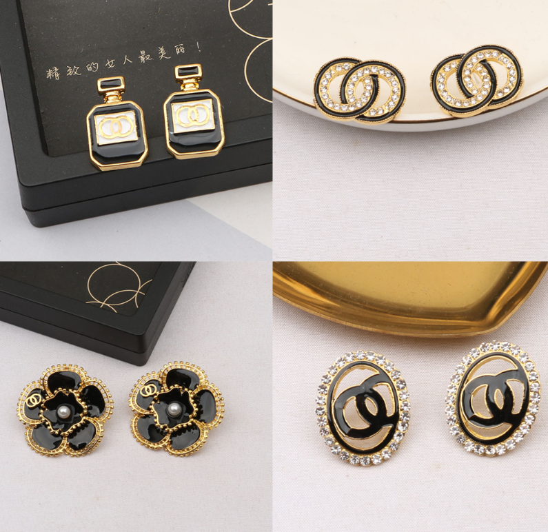 Fashion Stud 20Style Simple Designer Earrings Brand Letter Earring For Women Charm Jewelry Accessory Wedding Gifts High Quality