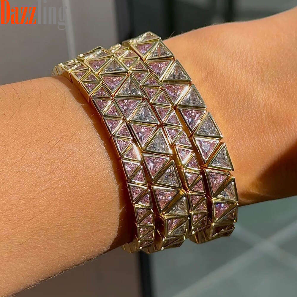 DHpet New European - American Style Triangular Zircon Elastic - cord Bracelet