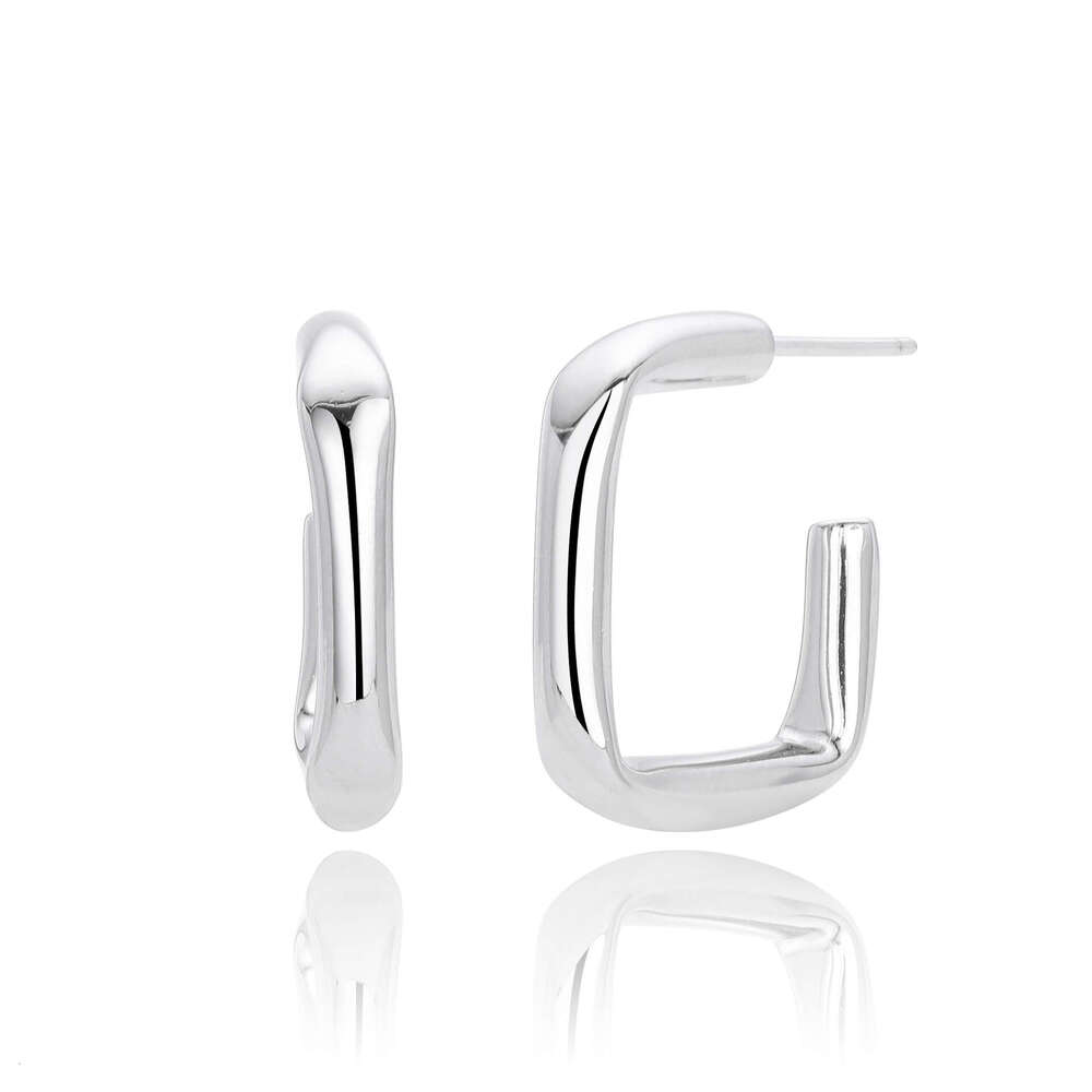 DHpet Women's Fashionable Hollow - tube Stud Earrings, 925 Silver Minimalist and Accessories