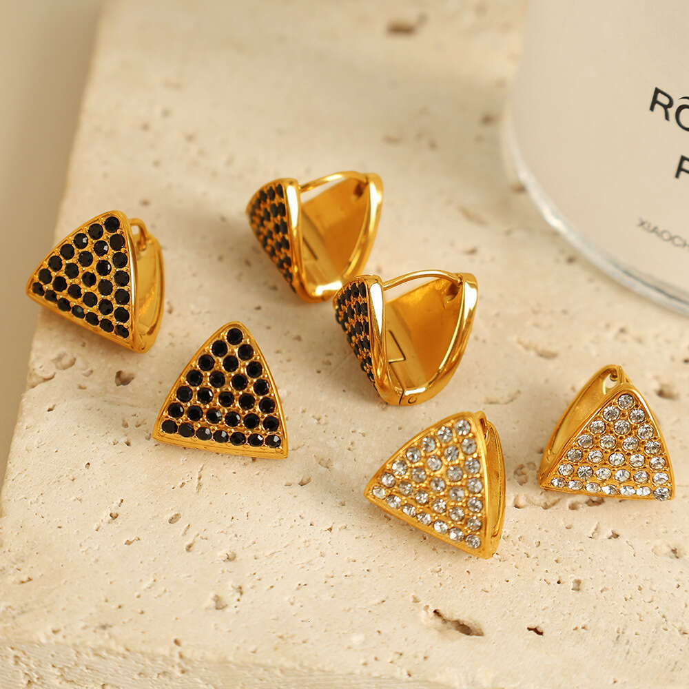 DHpet Hot - selling Korean Creative Triangular Zircon Ear Clips for Women