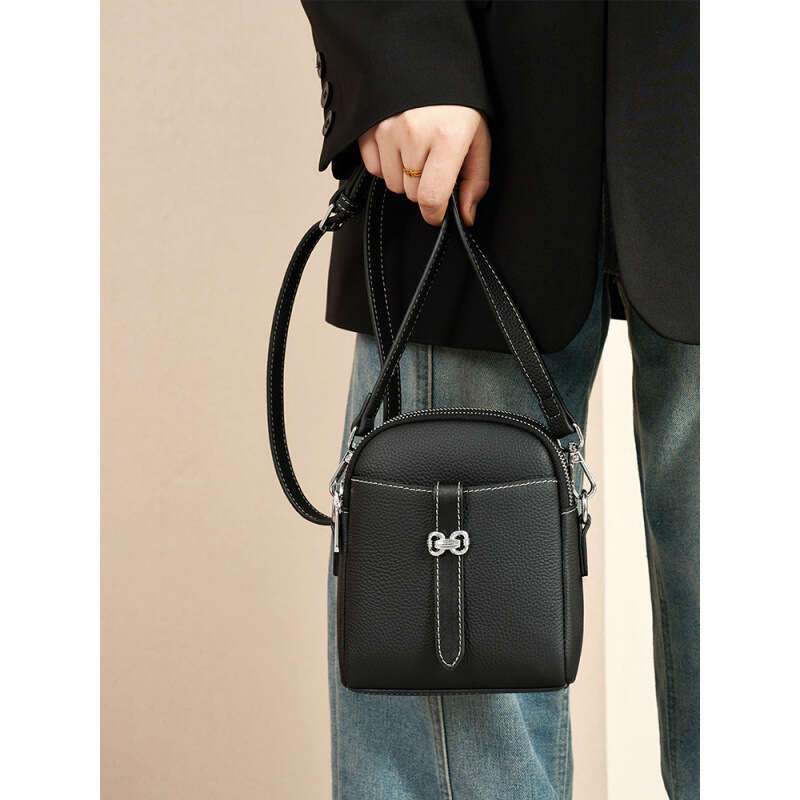 2025 New Soft Leather Lightweight Small Crossbody Fashion Mommy Coin Purse Women's Shoulder Bag