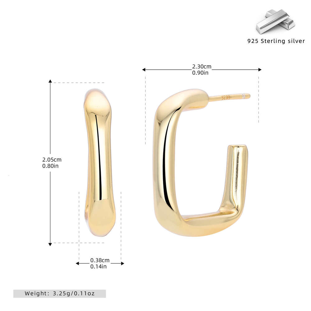 DHpet Women's Fashionable Hollow - tube Stud Earrings, 925 Silver Minimalist and Accessories