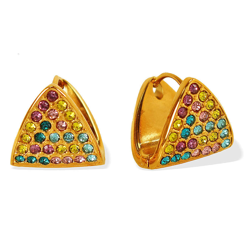 DHpet Hot - selling Korean Creative Triangular Zircon Ear Clips for Women