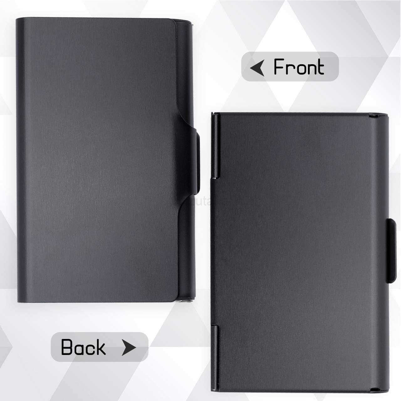Aluminum Business Card Holder for Men Women Professional Business Card Case Wallet Name Cards Holder Capacity 2230 Cards 37 x 245 Super Light Black Z2