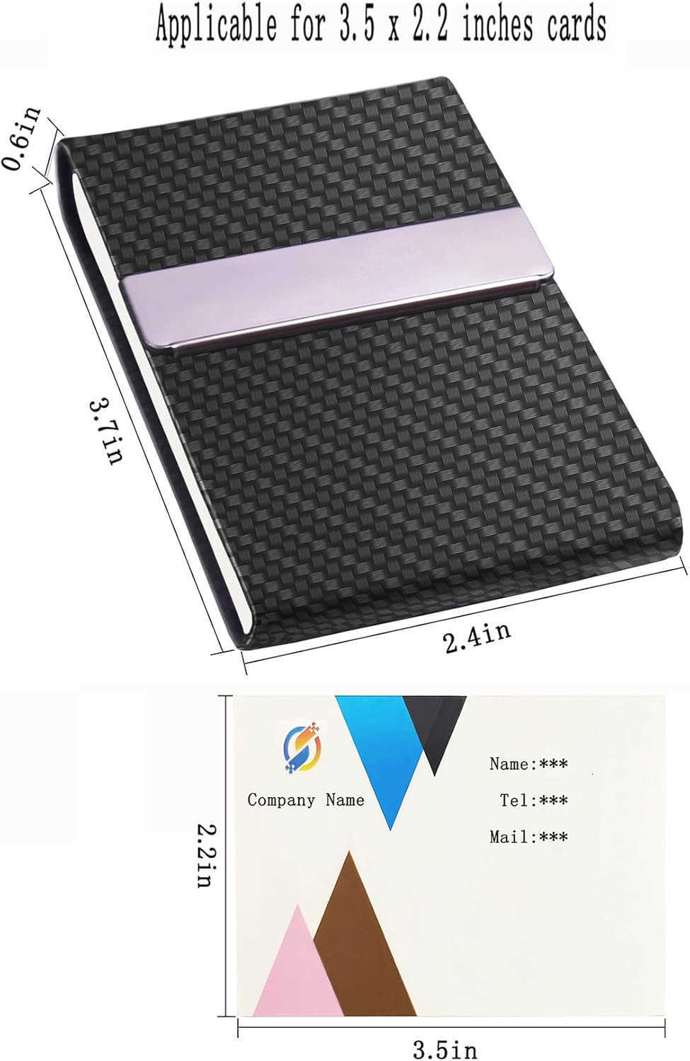 Card Holder with Ultra Slim DesignBusiness Card Case with Premium PU LeatherSuit Pocket Metal Card Holder for WomenMenProfessional Name Card Holder wi