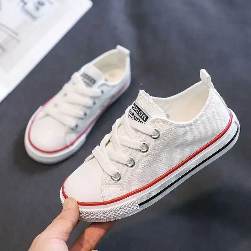 New Canvas Shoes Toddler Board Shoes Kids Laceup Anti Slip Sneakers Fashion Walking Shoes Boys Girls School Shoes W250910