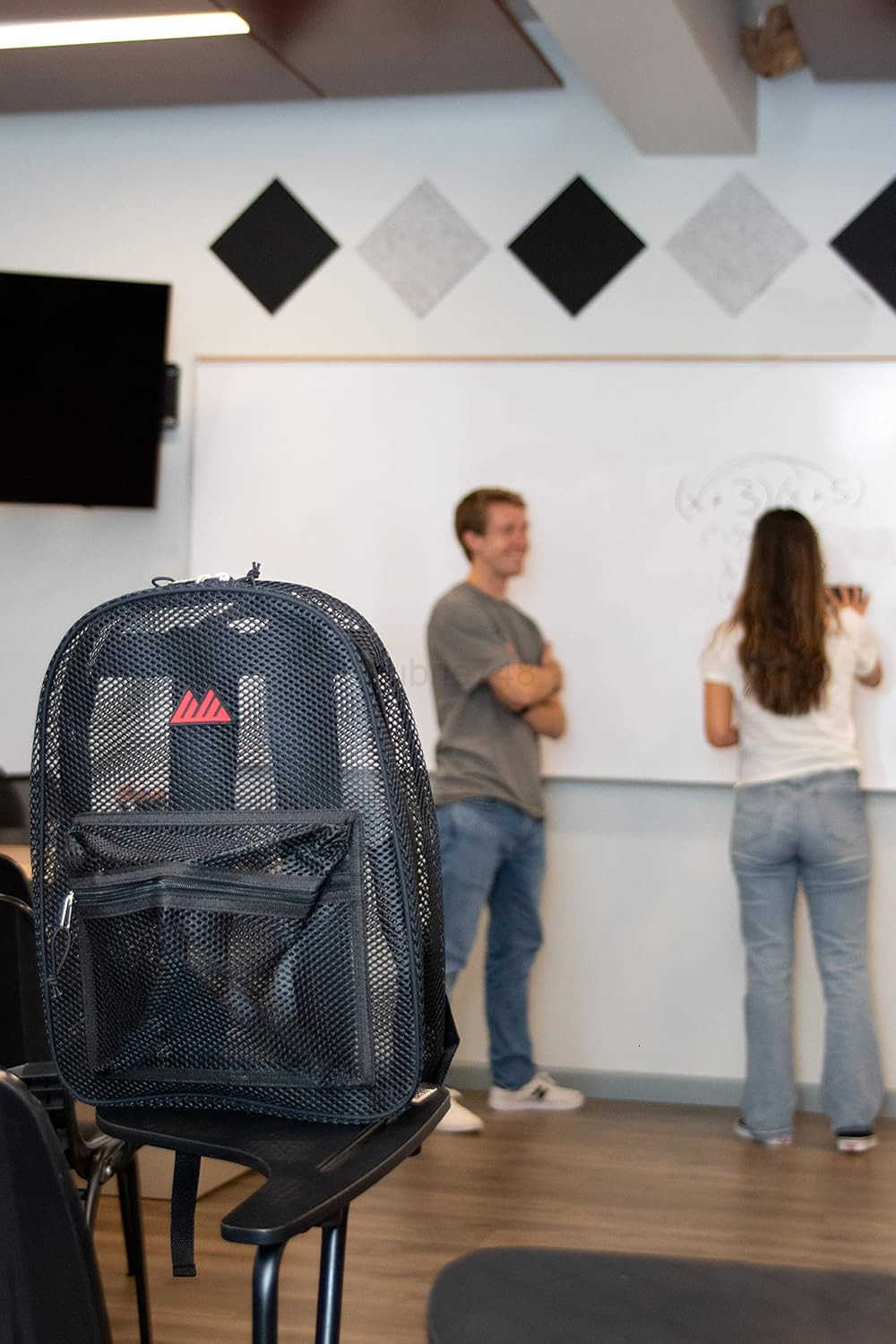 Ridge Mesh Backpacks for Kids Adults School Beach and Travel Colorful Transparent Mesh Backpacks with Padded StrapsZ250906