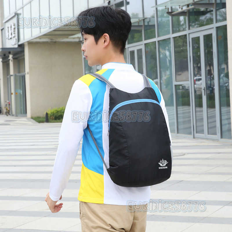 Backpack Travel Folding Mountaineering Bag Outdoor Lightweight Waterproof Multi Functional Mens and Womens Printed Shoulder Sports Bag H250906