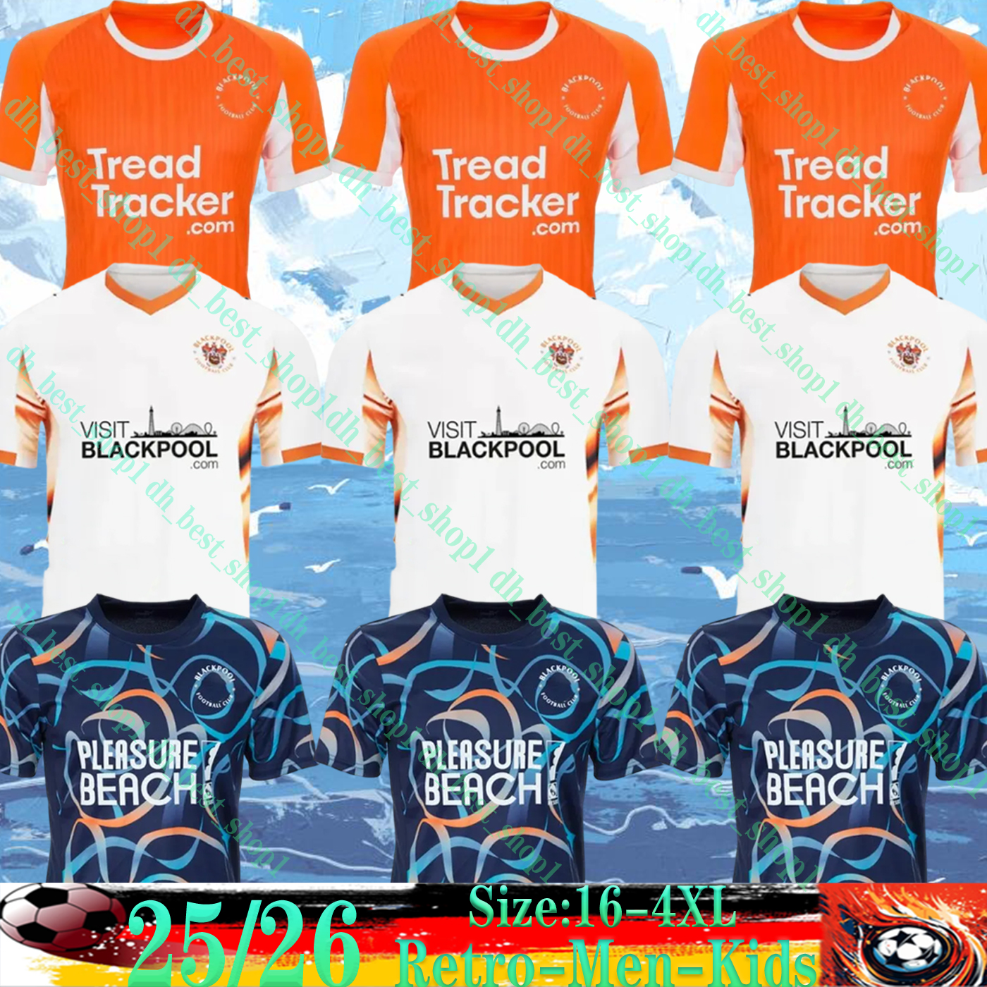 25 26 Blackpool FC soccer jerseys 2025 2026 Home Away Third uniforms MORGAN NORBURN BLOXHAM SILVERA football T shirts CAREY CAREY SILVERA FLETCHER Men Kids Kits 16-4XL