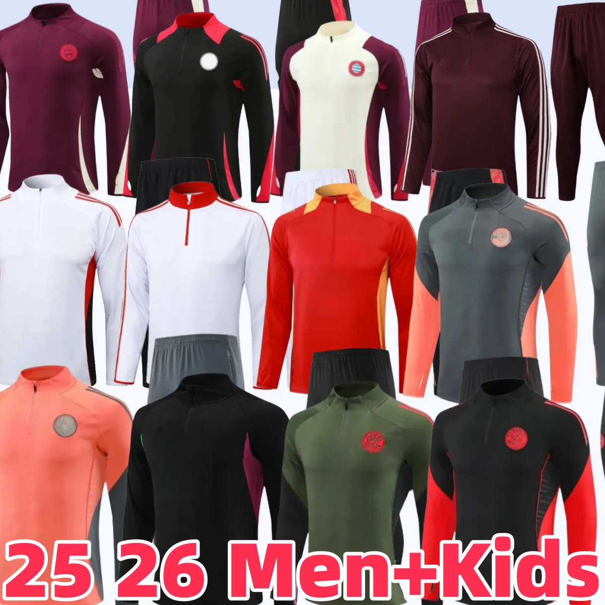 2025 2026 Bayerns Munich football tracksuit 25 26 SANE KANE soccer jersey Bayerns soccer training suit tracksuits survetement foot chandal kits sets