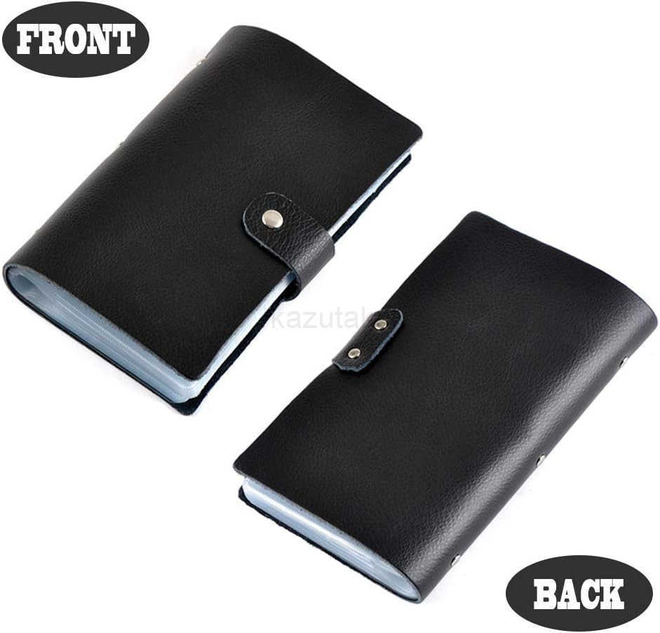 Leather CARD Holder Business Card Case Book Style 90 Count Name ID Card Holder Book Z250906