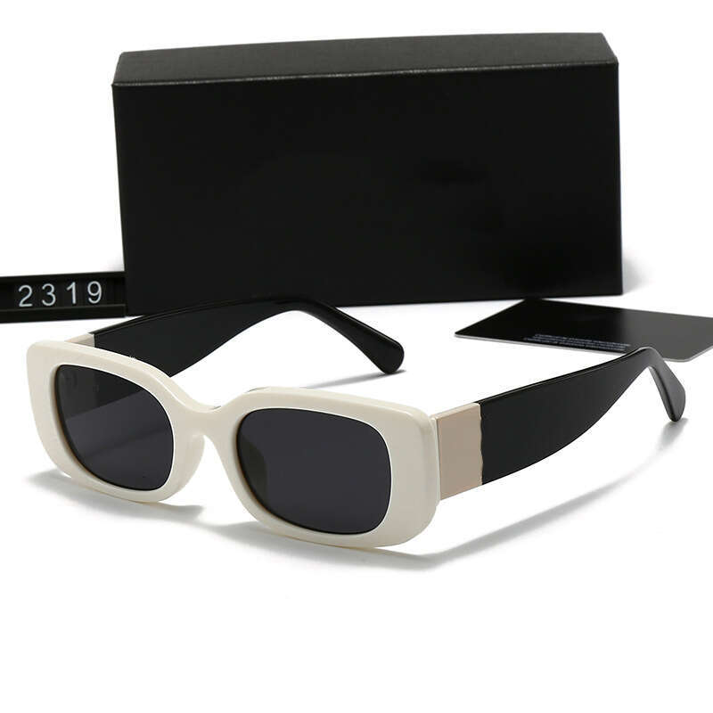 New Women's Same Style Fashion Black and White Color Block Bare Face Artifact Sunglasses UV Protection 2319 451