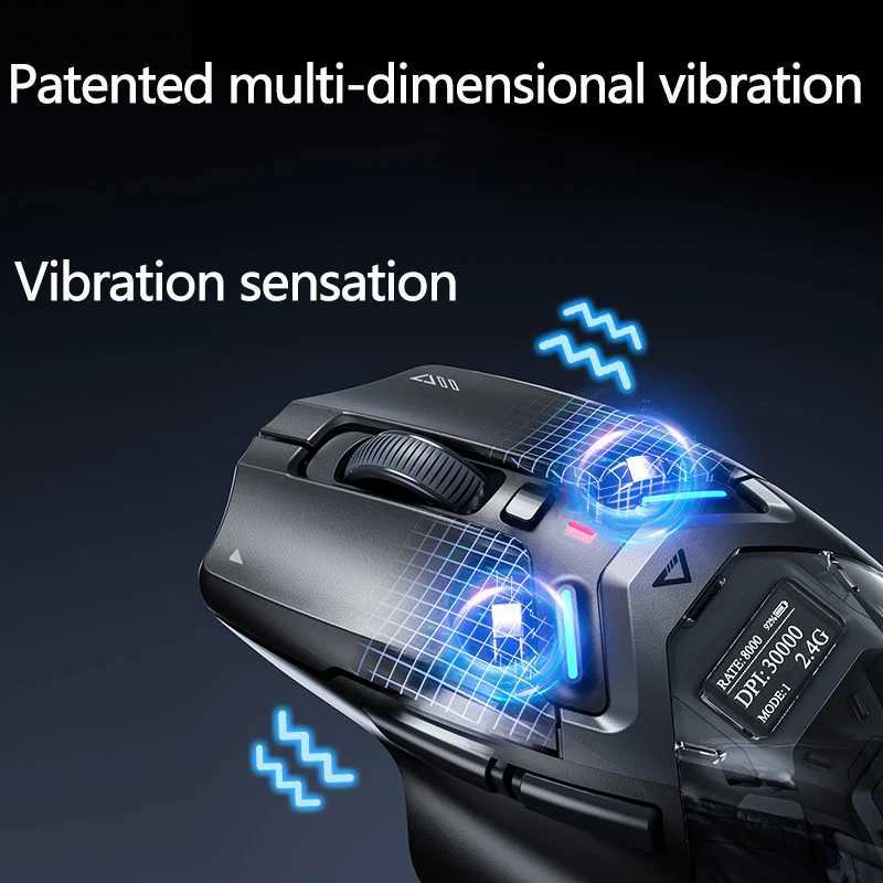 Inphic IN9 Ultra Gaming Mouse PAW3950 Sensor Vibration Feedback OLED Screen Intelligent Display Wireless Mouse Boyfriends Gift Z250906