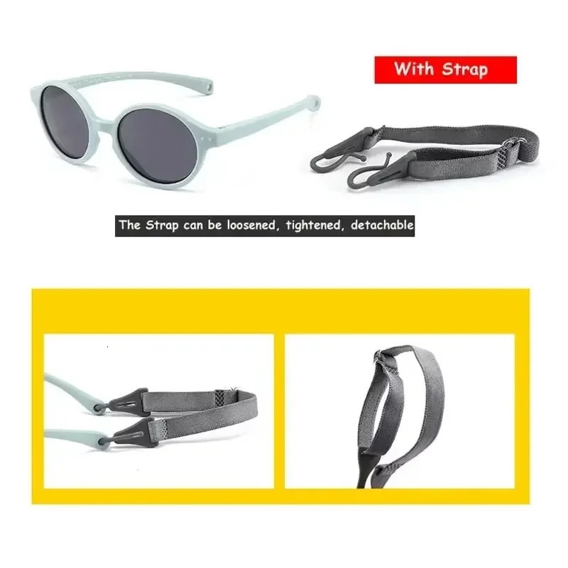 Baby Polarized Sunglasses with Strap UV400 Protection Infant Toddlers Sun Glasses for Age 024 Months 250905