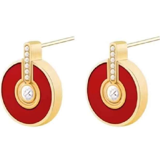 DHpet Versatile enamel luxury high-end style stud earrings and exclusive high-end style collar chain