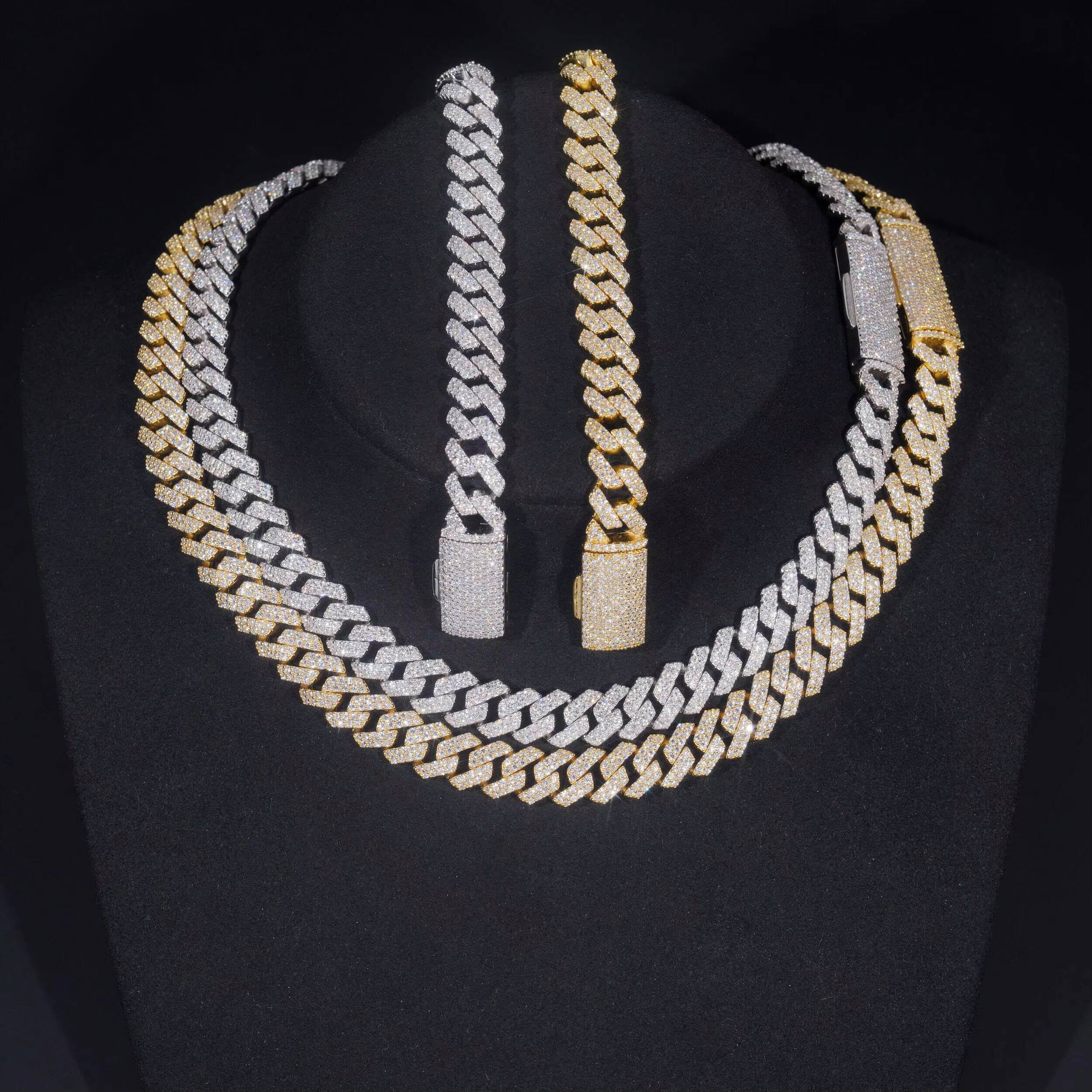 Pass Diamond Tester 10MM Vvs Moissanite Cuban Link Bracelet Men Fast Delivery Hip Hop Style Iced Out Diamond Cuban Chain