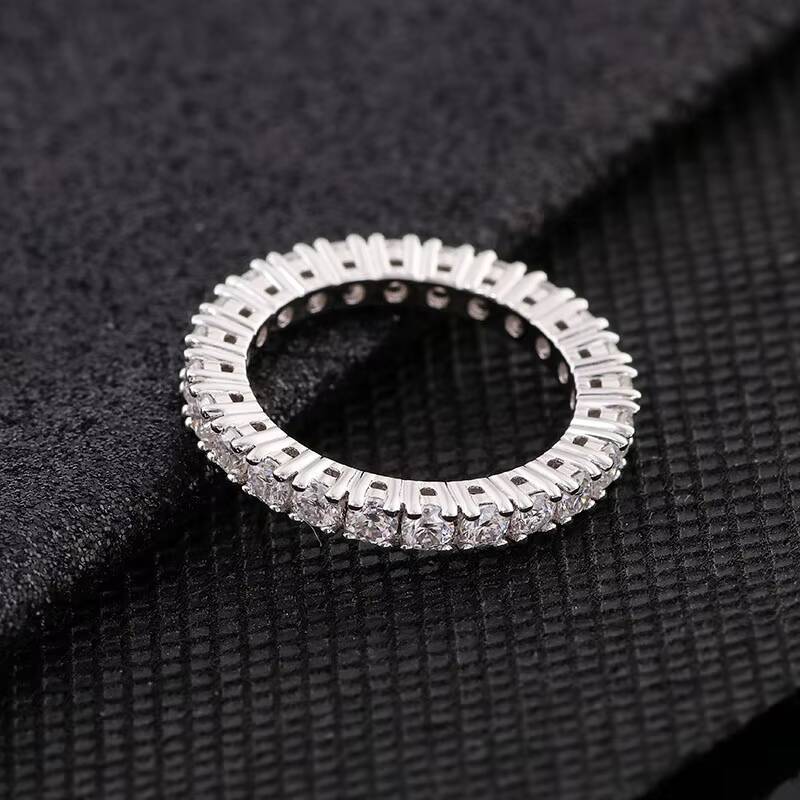 Provence Moissanite Ring High Quality 925 Sterling Silver Round 3mm DEF Moissanite Diamond Wedding Ring