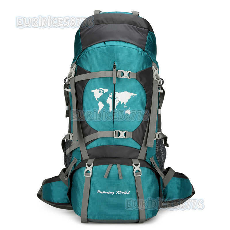 75l Large Capacity Mountaineering Bag Oxford Cloth Outdoor Hiking Backpack Travel Camping Frame Backpack H250906