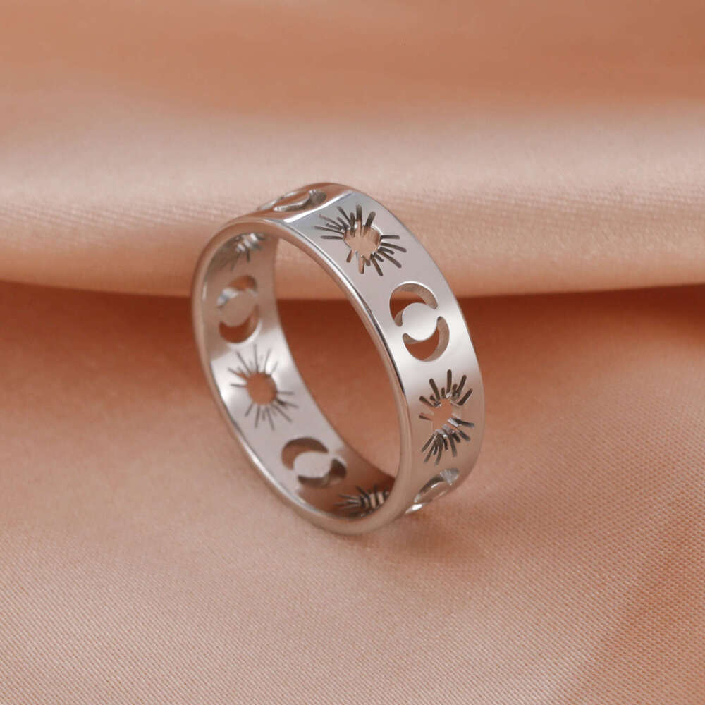 DHpet Unisex Ins - style Stainless Steel Rings with Five - pointed Star for 2025 Winter