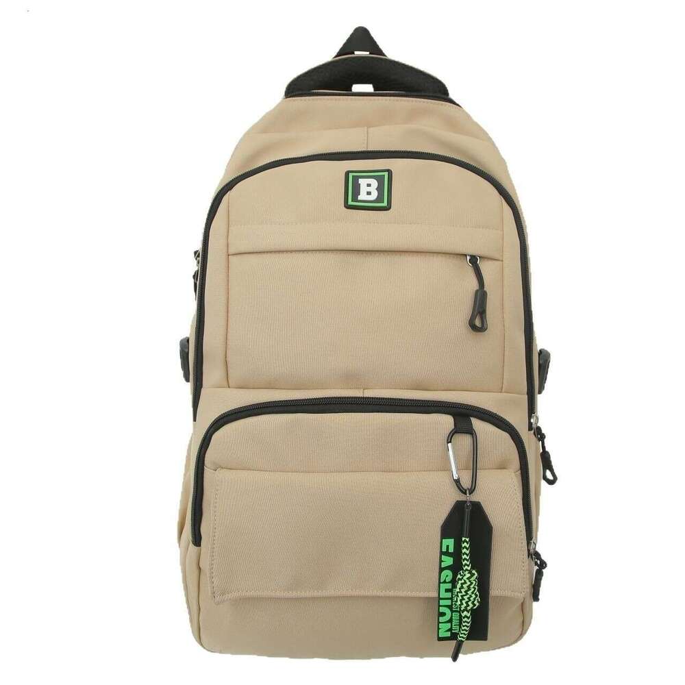 Fashion New Large Capacity Solid Color Durable Multi-layer Trendy Campus Casual Commuting Laptop Backpack for Middle and High School Students