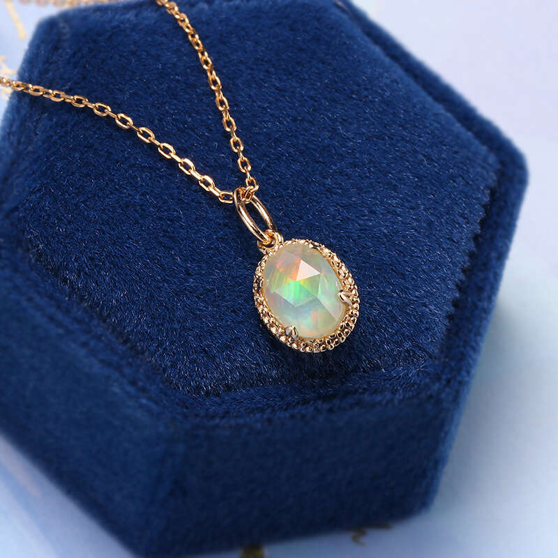 DHpet Sterling Sier Lace Pendant for Women Agete Opal White Crystal Double-Sided Necklace New Jewelry