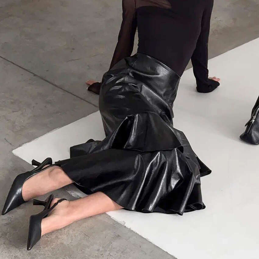 Autumn Winter New Slim High Waist Long Mermaid Skirt Design Sense Elegant Fashion Commuting B3