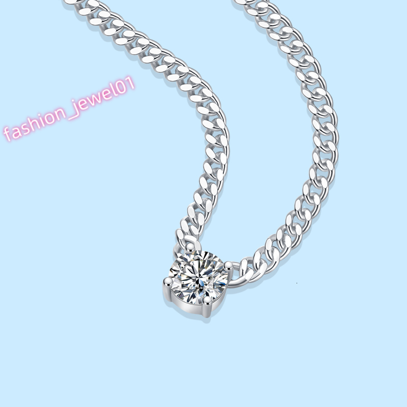 Hip Hop Style Moissanite Chain Men Cuban Chain Pendants Moissanite Jewelry Thick Cuban Chain