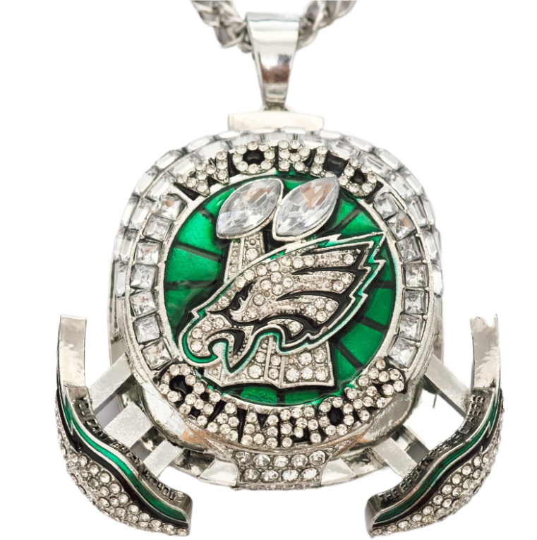 2024 2025 Super Bowl Eagles American Football Team Champions Championship Ring Pendant Necklace Souvenir Men Fan Gift Wings Can pop out