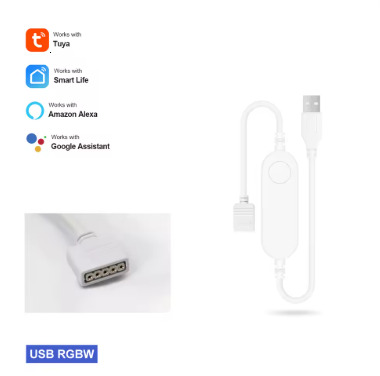 Tuya WiFi Smart LED Controller 5V-24V 4 Pin RGB LED Strip Light Controller Smart Life Voice Control Work with Alexa Echo Google