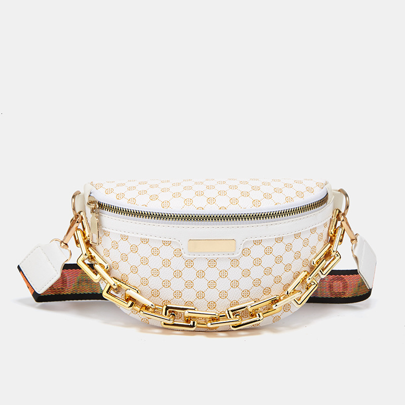 Leopard Print Womens Waist Bag Fashion Chain Fanny Pack Mobile Wallet High Quality Shoulder Cross Body Bag Womens Simple Chest Bag 250206
