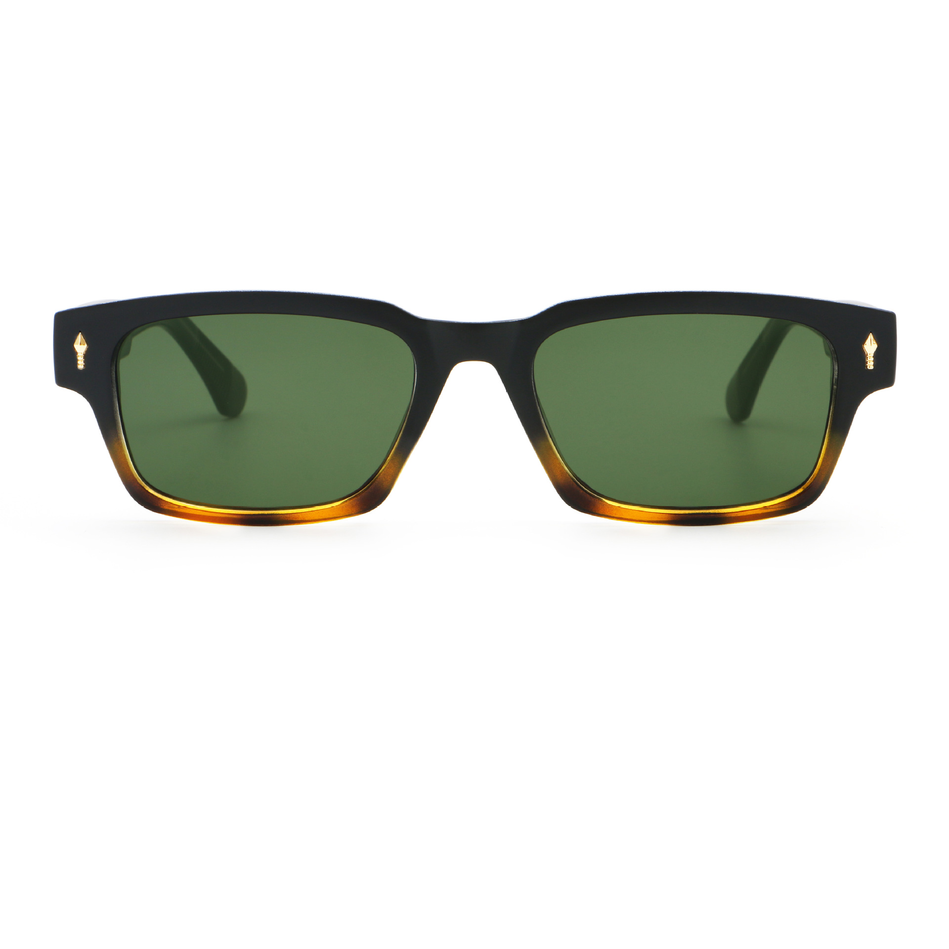 New Square framed Sunglasses with Beige Nails American Retro style High end Unisex Shades in European and American Fashion