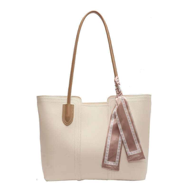 High-End 2023 New Solid Color Fashion Tote for Women Large Capacity Commute Textured Shoulder Bag