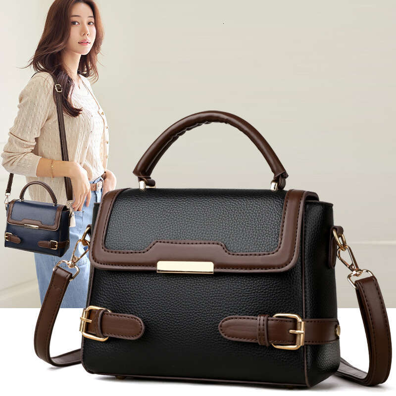 2025 Spring Summer New Women's Single Shoulder Crossbody Fashion Versatile Color Block Bag Practical Commuter Handbag for Women