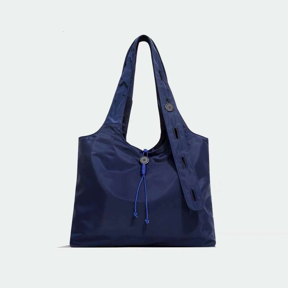 Fashionable Versatile Dark Blue Nylon Shoulder Handbag Large Capacity Tote Bag