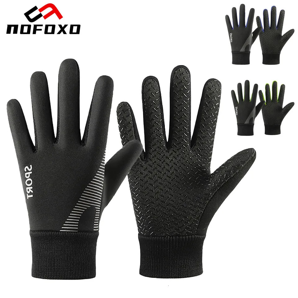 NOFOXO Winter Kids Warm Gloves Waterresistant Sports Thick Plush Lining Cold Weather Childrens Cycling Boys Girls 250905