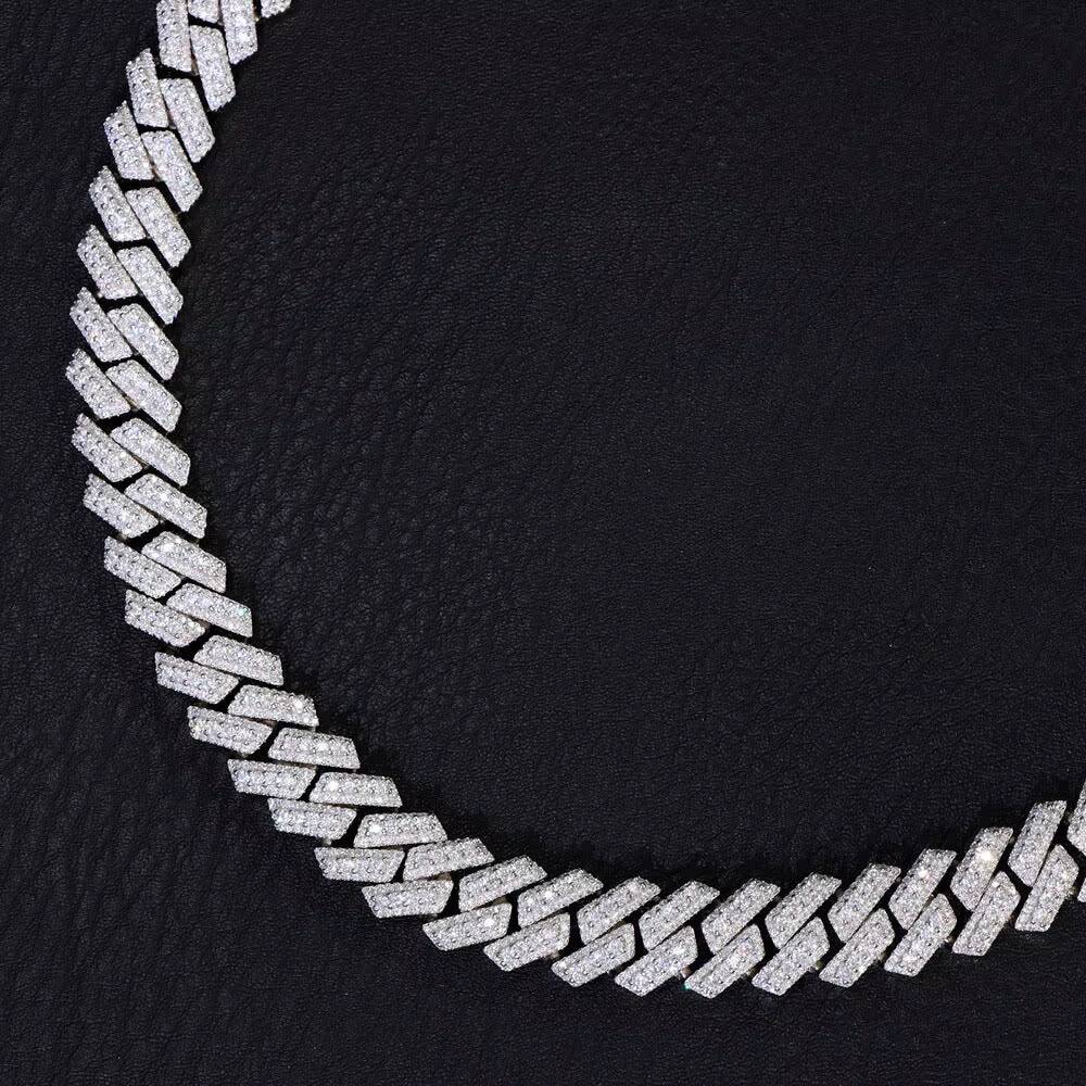 VVS1 Moissanite Cuban Chain for Mens Jewelry