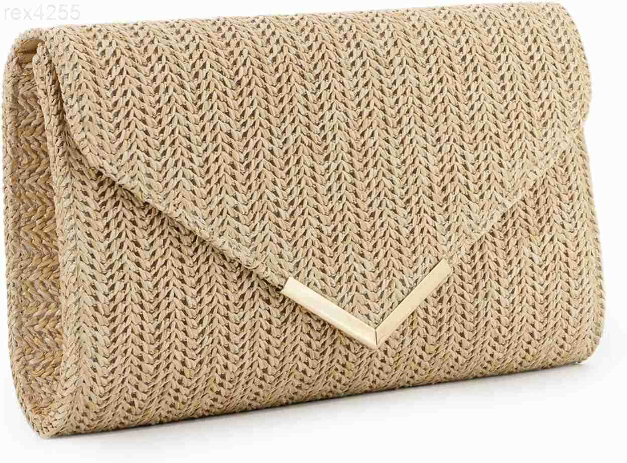 Straw Clutch Purse Raffia Rattan Summer Evening Bag Woven Beach Handbags for Women Wedding Vacation Travel Party 2025W250906