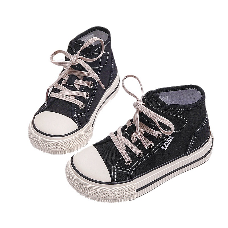 Children's Canvas Shoes Yellow Green High Top Boys Girls Toddler Casual Shoes Umshop Beige Fashion Soft Non-slip Kids Cloth Shoes Sneakers Size 2