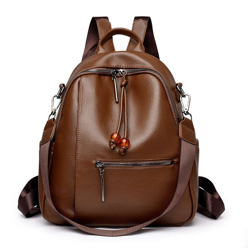 PU Fashionable Elegant Women's Double Shoulder Large Capacity Fashion Mommy Bag Autumn Winter Versatile Casual Backpack