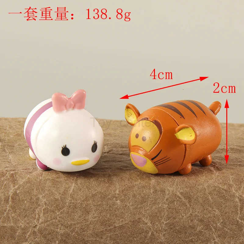 Disney 14pcsLot Mickey Mouse Stitch Winnie the Pooh Olaf Stitch Tinker Bell Goofy Cheshire Cat Decoration Collection Figure Toy H250906