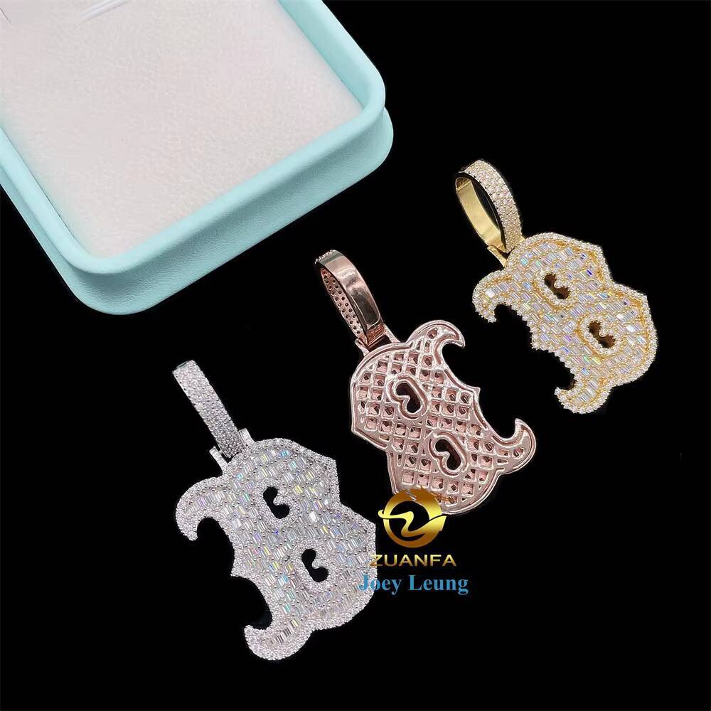 Pass Diamond Tester Silver 925 VVS Moissanite Pendant Hip Hop Jewelry Individual Letter Iced Out Pendant