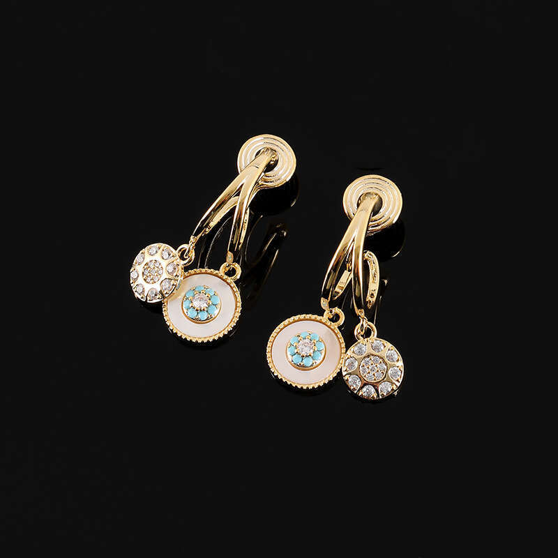 DHpet Light Ocean Heart Non-Pierced Mosquito Coil Ear Clip Hoop Gentle Shell Earrings for Women H260202