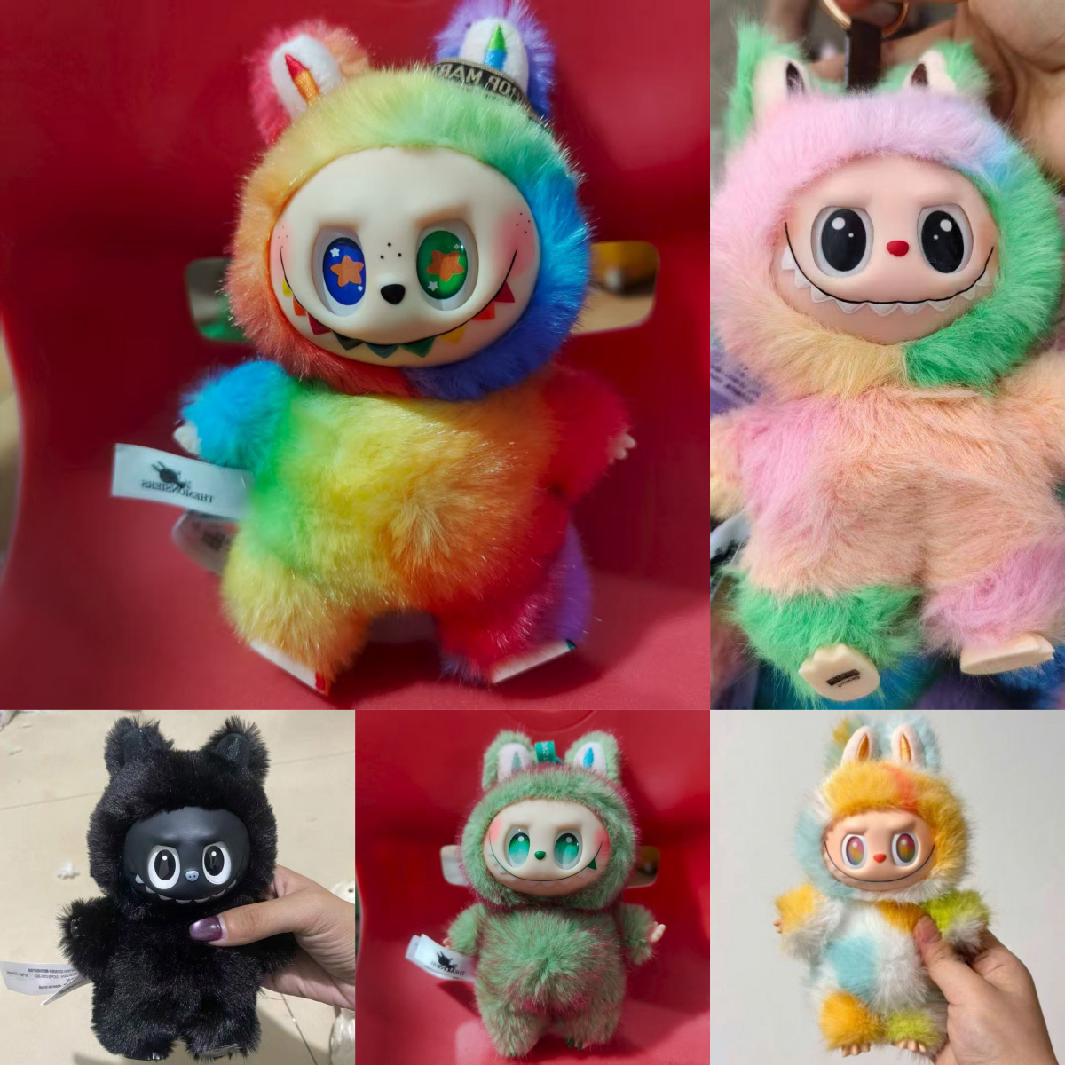 17Cm Colorful Labubu Plush Aroon Action Animation Character Doll Hobby Pendant Decoration Cute Mysterious Box PVC Childrens Day Surprise Gift