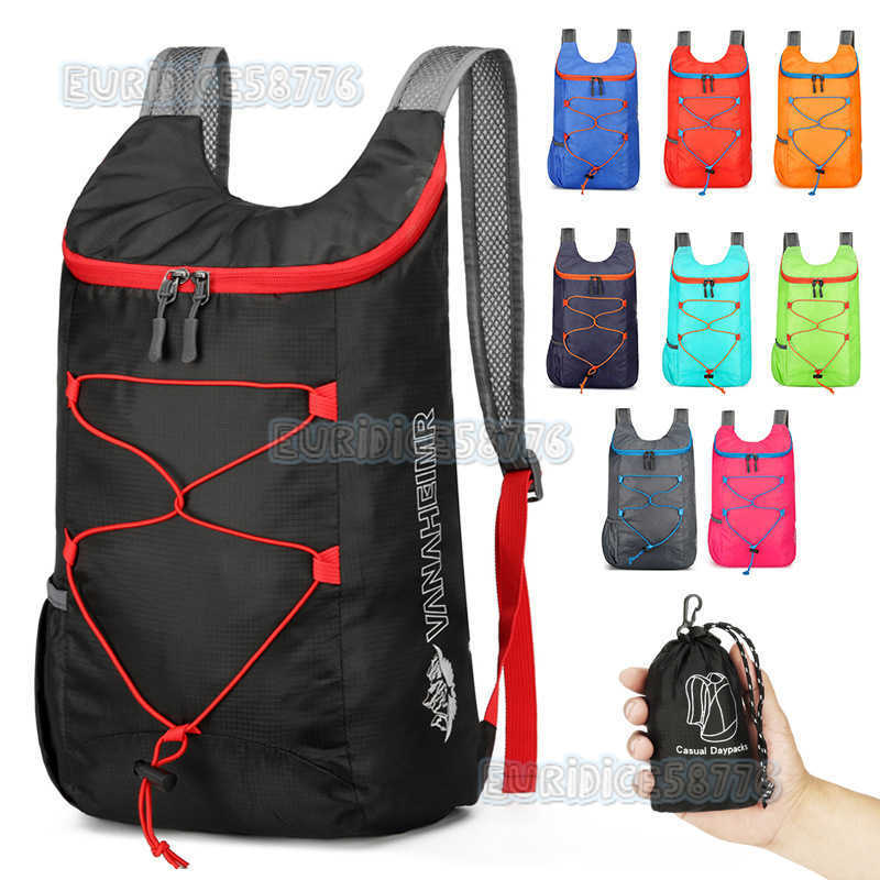 Selected Foldable Bag Storage Bag Hiking Outdoor Waterresistant Backpack Large Capacity Lightweight Travel Backpack H250906