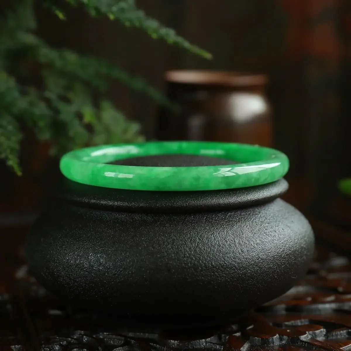 Jadeite Bangle Women Genuine Natural Burmese Emerald Real Jade Stone Bangles Bracelet Girlfriend Mom Gift 250906