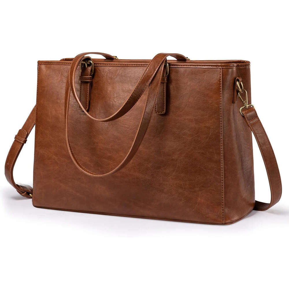 Large Capacity PU Leather Single Shoulder Tote New Fashion Versatile Commuter Bag Women's Handheld Briefcase