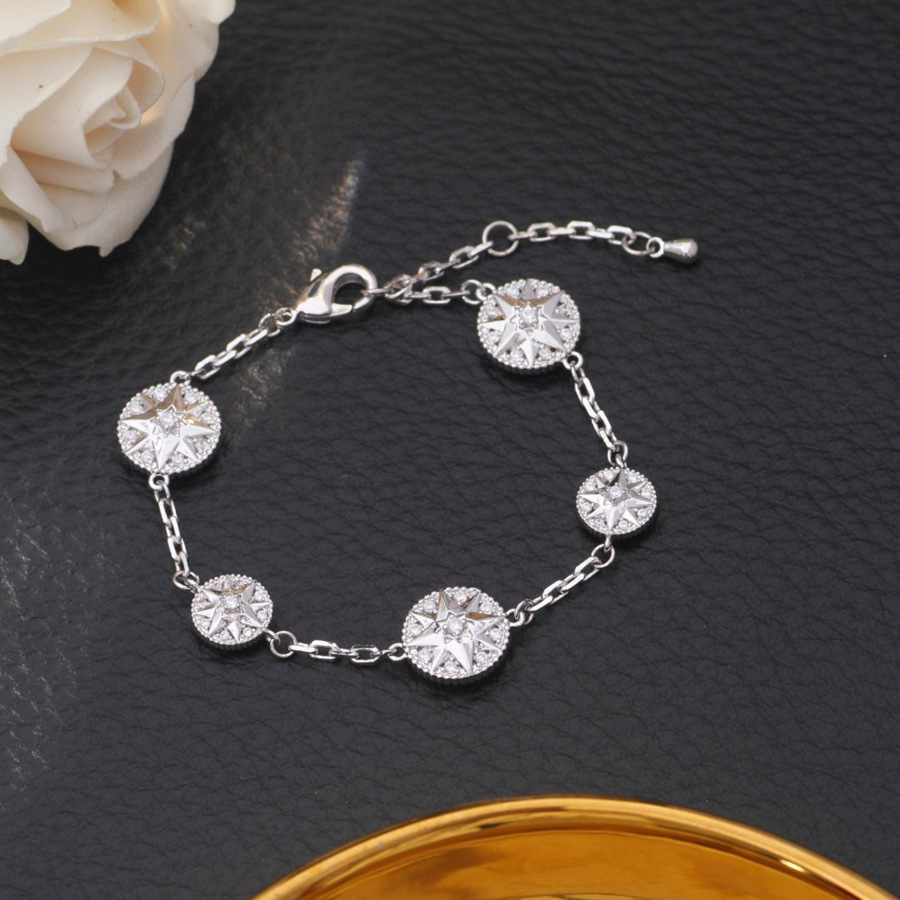 Zircon Round Star Pendant Personality Temperament Bracelet Niche Simple Versatile Jewelry - view 7